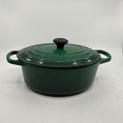 1381 Large Oval Le Creuset Cast Iron #25 Pot with Lodge Stockpot and Skillet