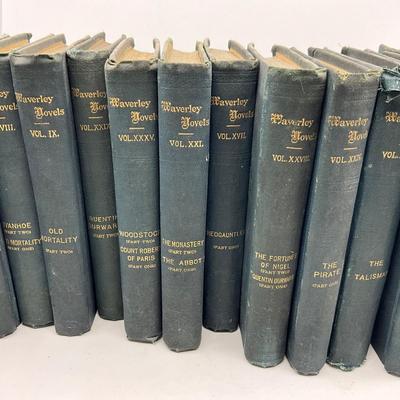 1382 Antique Waverly Novels 1829- 19pc