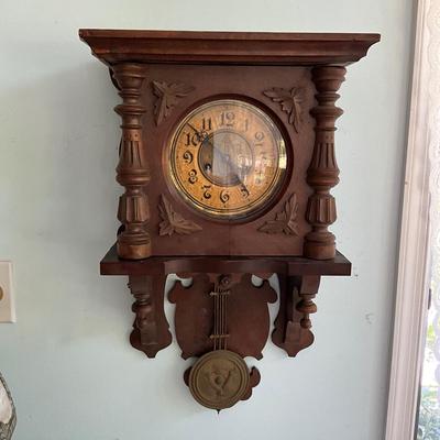 1383 Antique Victorian Wall Clock
