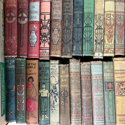 1384 Large Lot of Antique G.A. Henty Books