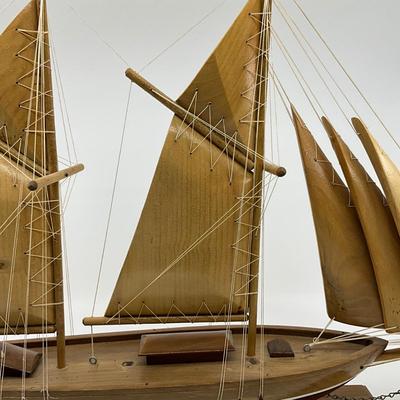 1394 Vintage Prisoner Art Boat Model from Thomaston State Prison Shawshank Art