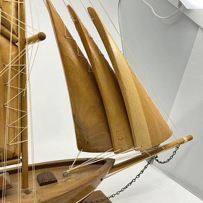1394 Vintage Prisoner Art Boat Model from Thomaston State Prison Shawshank Art
