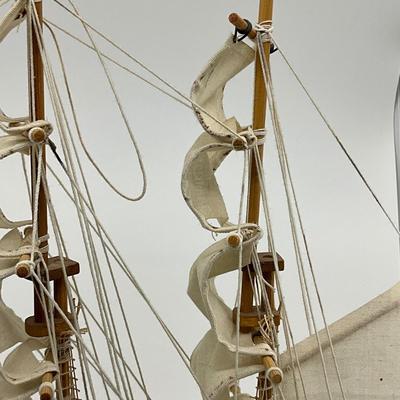 1397 Vintage Ship Model with Tug Boat
