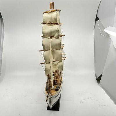 1397 Vintage Ship Model with Tug Boat