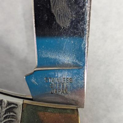 Stainless Steel Japan American Eagle Folding Knife