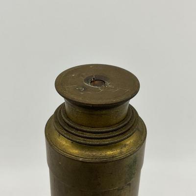 1398 Antique Brass Ships Telescope