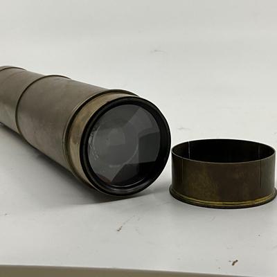 1398 Antique Brass Ships Telescope