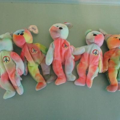 5 - Peace Beanie Babies