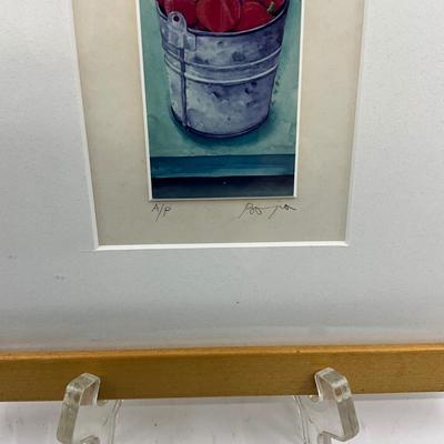 1403 Set of Four Vegetable Signed and Numbered Lithographs