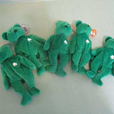 6 - Shamrock Beanie Babies