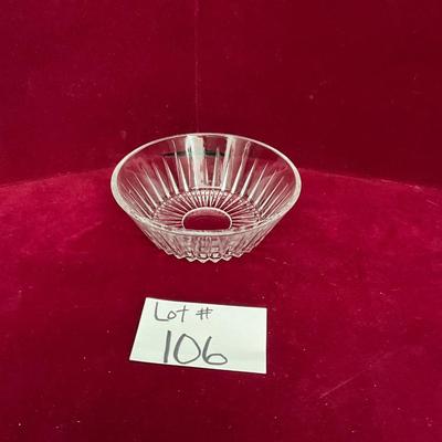 Lot # 106 Vintage Stamped Val Saint Lambert Crystal Bowl