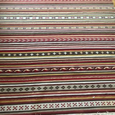 1413 Large Vintage Kilim Rug 6'8" x 10'
