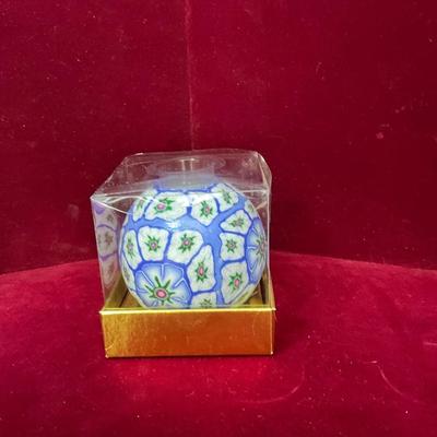 Lot # 109 Lot of Blue Vintage Glasses, Vintage Cobalt Blue Vase, Ceramic Vase, Blue Round Candle