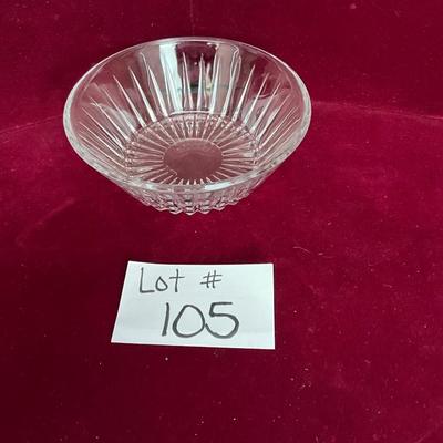 Lot# 105 Signed Vintage Val Saint Lambert Crystal Bowl