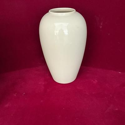 Lot# 95 Tall Vintage Ceramic Vase & Small Vintage Waste Can