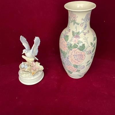 Lot# 96 Signed Arnart Music Box and Chinese Inspired Vase