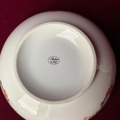 Lot# 97 Large Vintage Porcelain Bowl & Signed Rose Vase