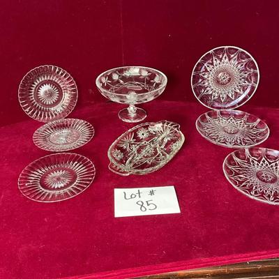 Lot# 85 Lot of Cut Glass & Etched Glass