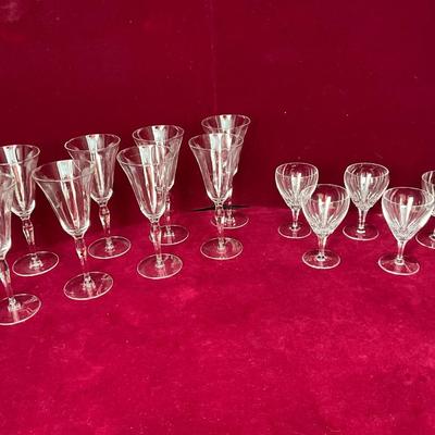Lot# 90 Vintage Wine / Sherbet Goblets & Vintage Crystal Wine Glasses