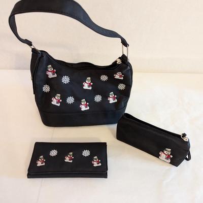 Snowman Holiday Purse With Wallet
