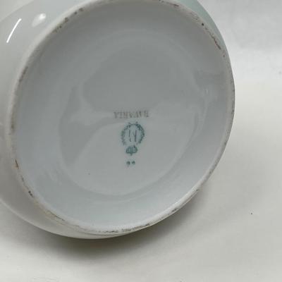 Vintage Bavarian Hand Painted Porcelain Coffee Pot / Chocolate pot - Pink Roses & Gold Trim