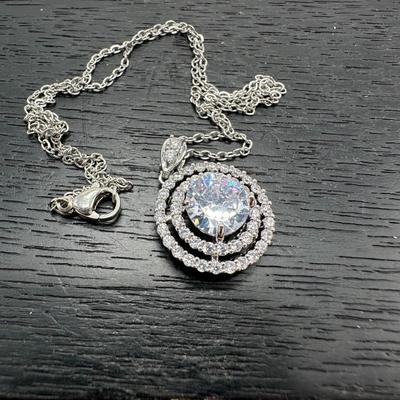 Delicate Moissanite Solitaire Diamond Necklace