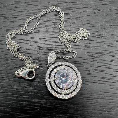 Delicate Moissanite Solitaire Diamond Necklace