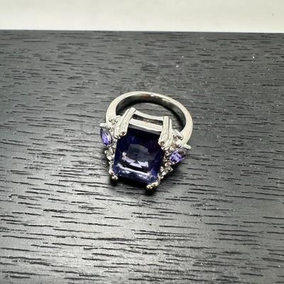 Amethyst And Zircon Ring