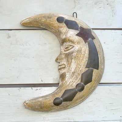 205 PATIO YARD WALL PLAQUES MOON & STARS AND HUMMINGBIRD