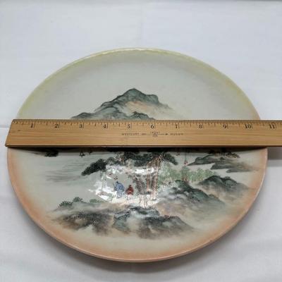 Chinese Vintage Porcelain Hanging Plate 10.5"