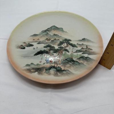 Chinese Vintage Porcelain Hanging Plate 10.5"