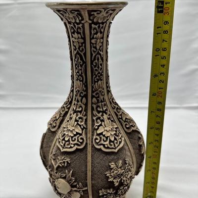 Arnart Imports Ivory Dynasty over Brass Asian Floral Vase