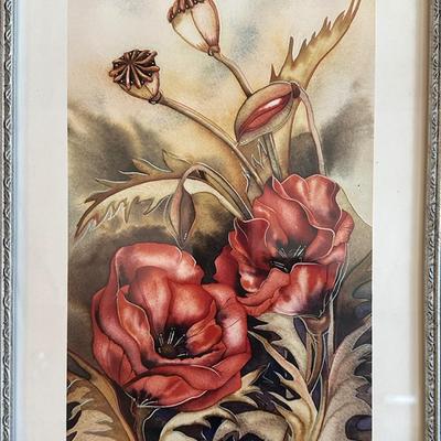 225 POPPY PRINT LIMITED EDITION BY ARTIST JODY BERGSMA 14X17