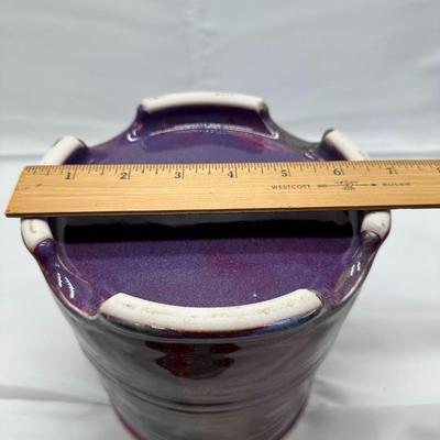 Chinese vintage porcelain large jun ware style jar 10" in tall