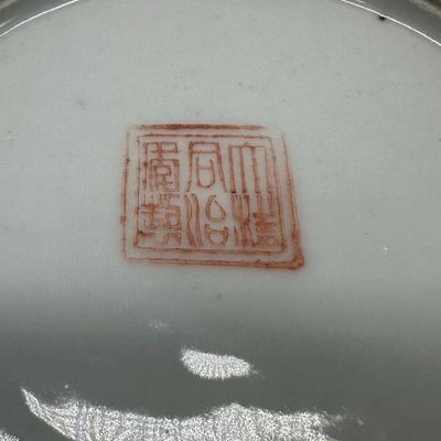 Chinese Vintage Porcelain Famille Verte Figure Teapot