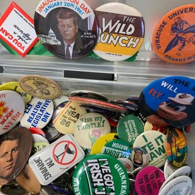 Vintage Pin Button Lot
