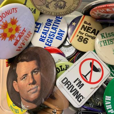 Vintage Pin Button Lot