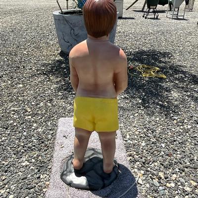 Lot# 74 Cast Iron Boy Figure Fountain