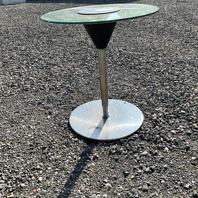 Lot# 75 Round Glass Top Outdoor Table