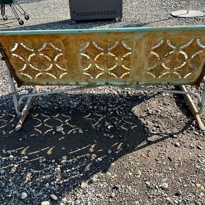 Lot# 76 Vintage Metal Porch Bench