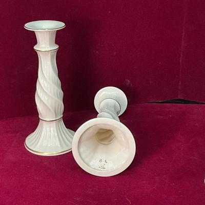 Lot# 80 Beautiful LENOX Candlesticks, Bowl and Vase
