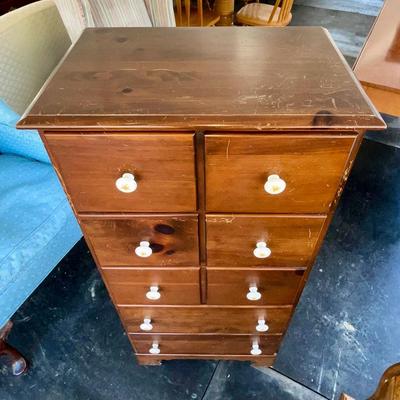 Lot# 003 Vintage Wooden Apothecary Cabinet