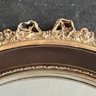 Lot# 005 Large French Oval Gilded Mirror