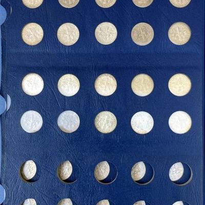 1946-1964 PDS Complete Silver Roosevelt Dime Set Collection of 48 Coins in Album