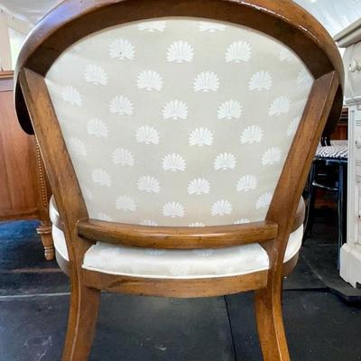 Lot# 012 MCM Barrel Back/Cane/Upholstered Chair 1920’s
