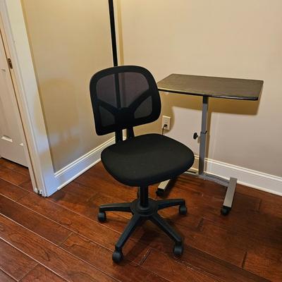 Adjustable Rolling Table & Office Task Chair (D-JS)