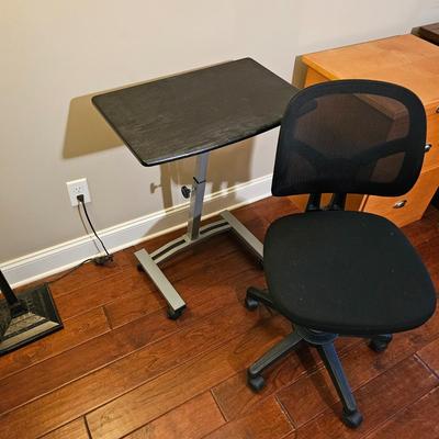 Adjustable Rolling Table & Office Task Chair (D-JS)