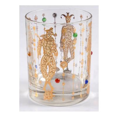 CULVER ~ Mardi Gras ~ Set Of Three (3) Flat Tumblers