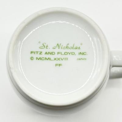 FITZ & FLOYD ~ St. Nicholas ~ Set Of (5) Mugs
