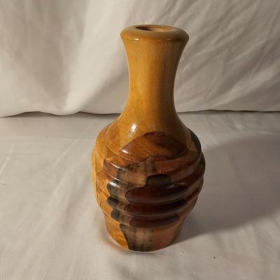 Wooden Marquetry Picture & Vase (D-JS)